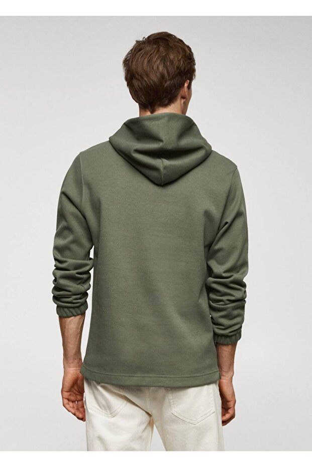 Kapüşonlu pamuklu sweatshirt - 4