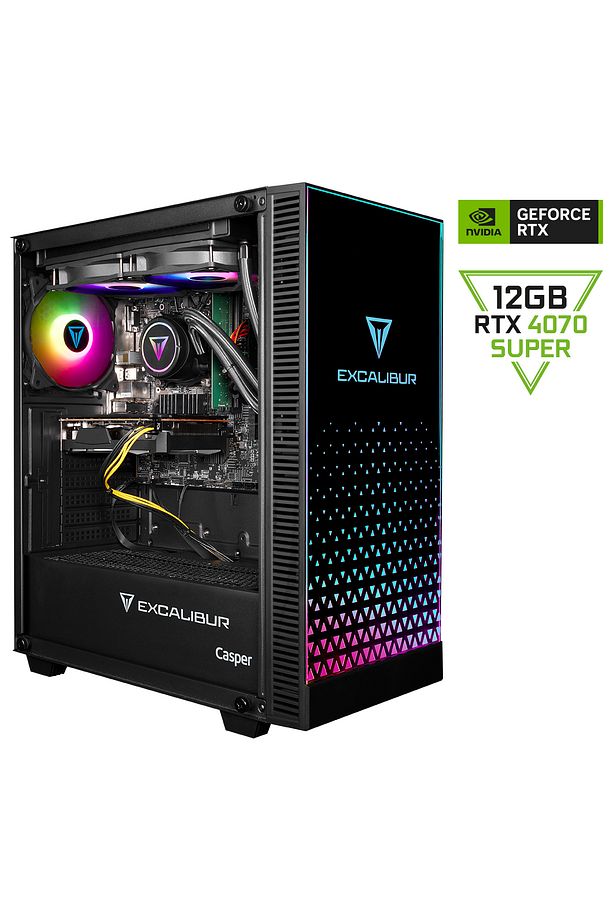 Excalibur Intel i5 14400F 64GB RAM 2TB SSD RTX4070 Super Dos Sıvı Soğutmalı E65H.144F-EX70X-0RE - 1
