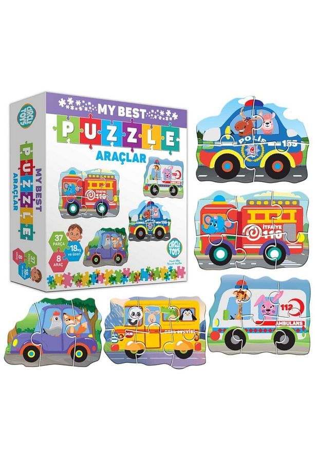 18-36 Ay Hayvanlar Ve Taşıtlar Puzzle Set - 3