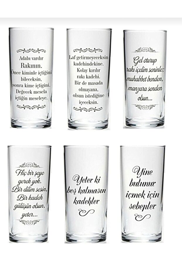 Set of 6 Mixed Rack Glasses