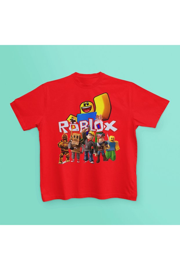Roblox New Team Printed Circular Neck Cotton Short Sleeve Children's T-Shirt