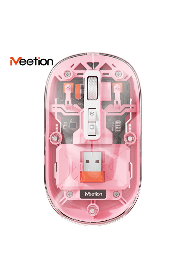 | BTM005 | Saydam Ofis Mouse | 2.4G Kablosuz + Çift Bluetooth | Sessiz Tıklama | 2400 DPI (Pembe) - 3