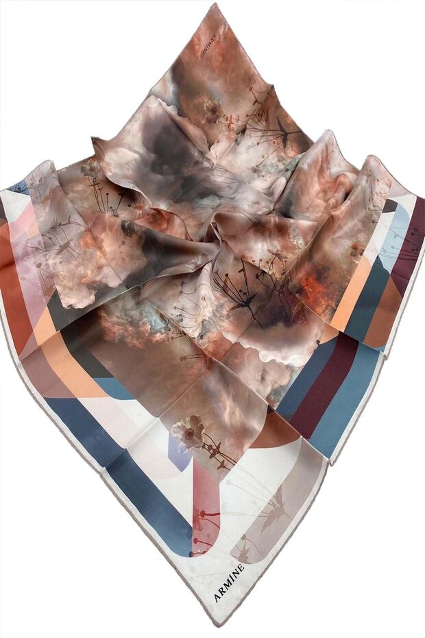 Women's Nostalgia Series Silk Twill Scarf 8354d-80
