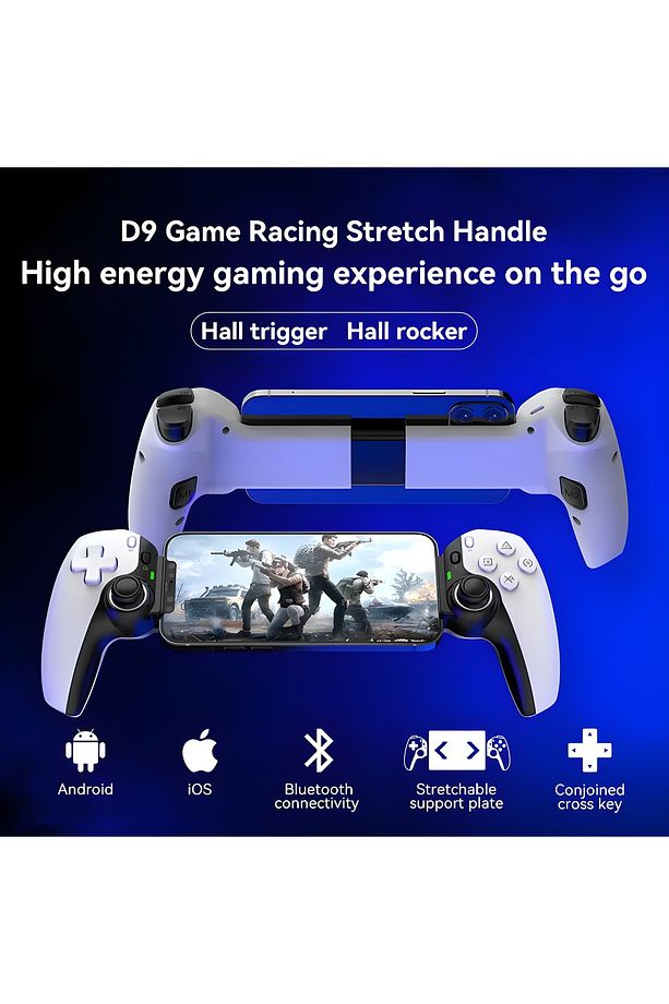 D9 RGB ışıklı oyun cep telefonu Gamepad ile Turbo/6-axis Gyro/Android IOS PS3 PS4 PC - 2