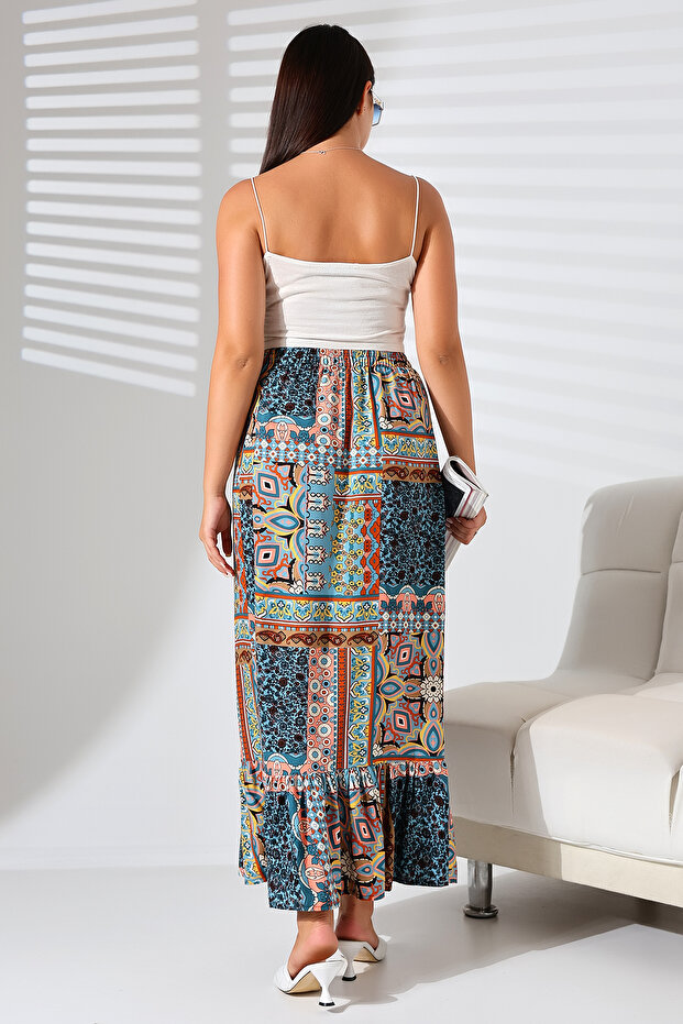 Fusta lungă - cu model etnic - 7