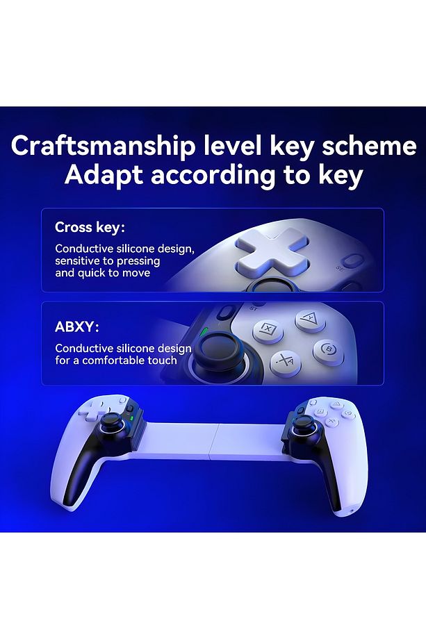 D9 RGB ışıklı oyun cep telefonu Gamepad ile Turbo/6-axis Gyro/Android IOS PS3 PS4 PC - 6