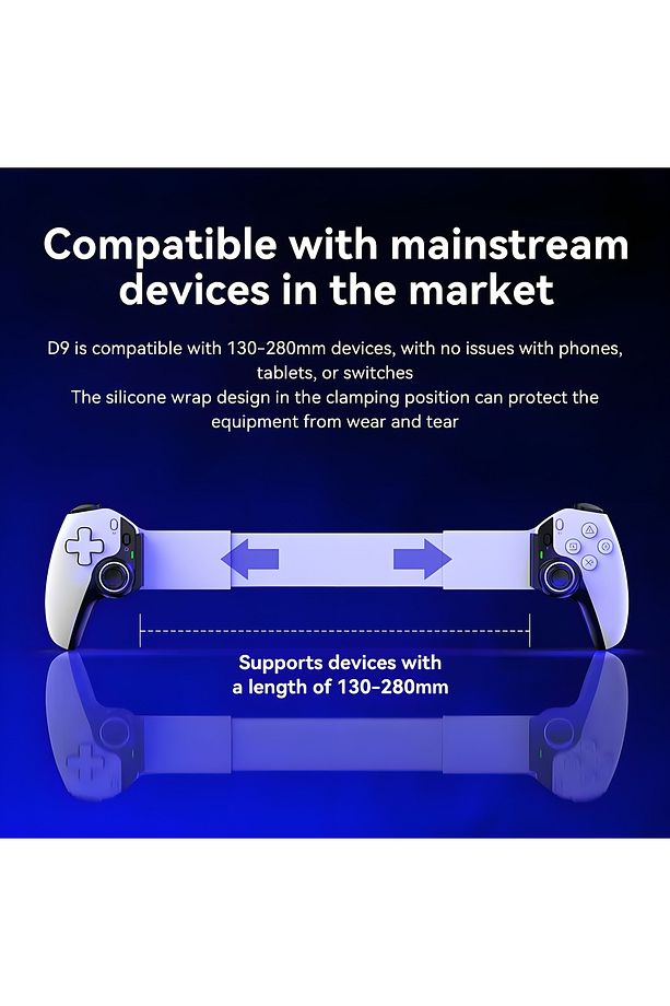 D9 RGB ışıklı oyun cep telefonu Gamepad ile Turbo/6-axis Gyro/Android IOS PS3 PS4 PC - 5