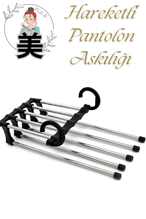 Çok Amaçlı Hareketli 5ın 1 Pantolon Askısı - 1