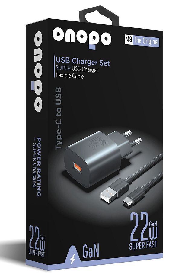 Android Xiaomi Ve Samsung Uyumlu Hızlı Şarj 22w Usb Hızlı Şarj Aleti Seti Esnek Type-c Kablo - M9 - 2