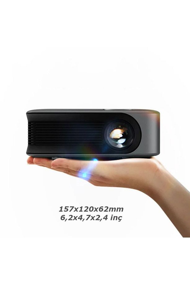 1080P Taşınabilir Mini Projeksiyon Cihazı Cep Telefon Yansıtma HD Wifi 3500 Lümen Projektör - 4