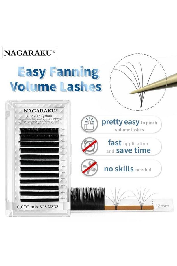 NAGARAKU 0.07c Mix Kolay Volüm Çektak Ipekkirpik - 2