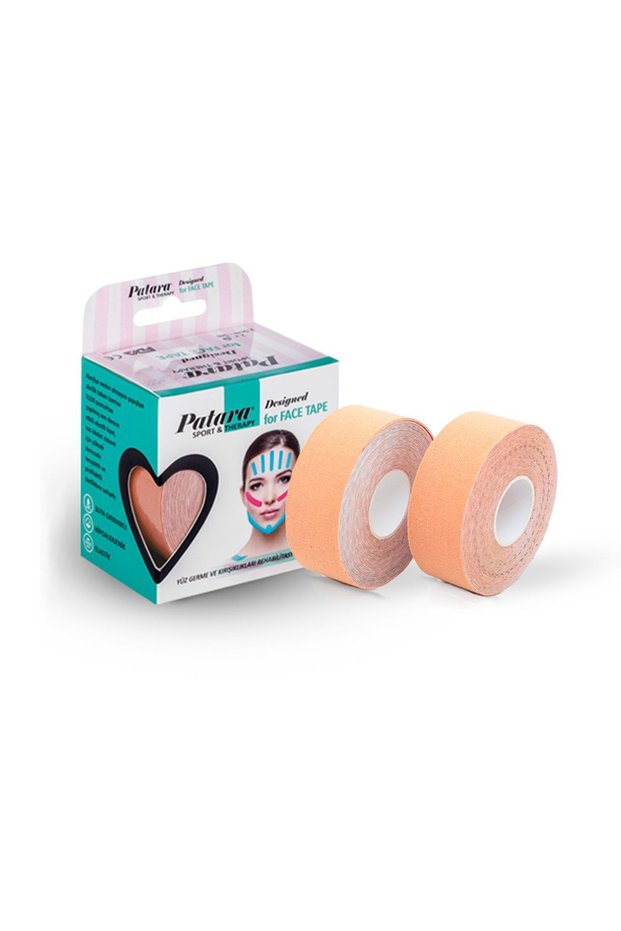 Well Skin Color Facial Yoga Tape 2 Pieces 2.5Cmx5Mt Sports Pain Kinesium Tape