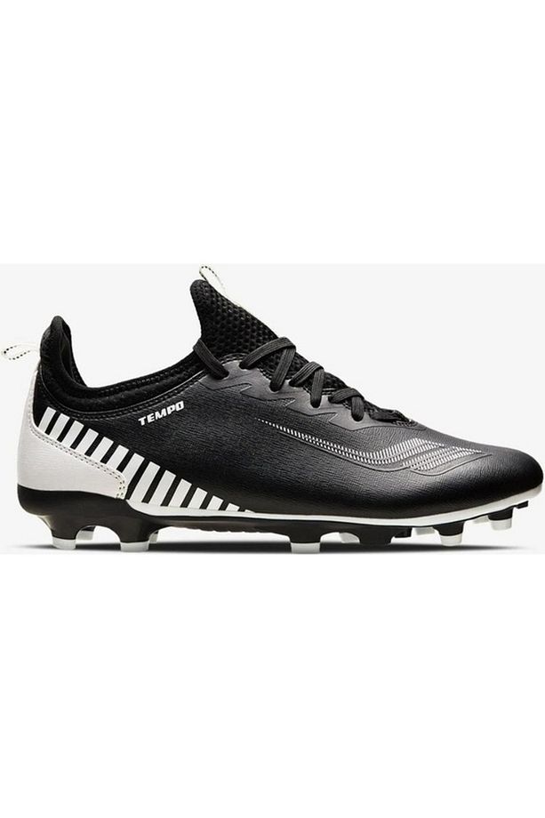 Tempo 2 Siyah Beyaz Slip-On Bağcıklı Erkek Krampon Futbol Ayakkabısı - 1