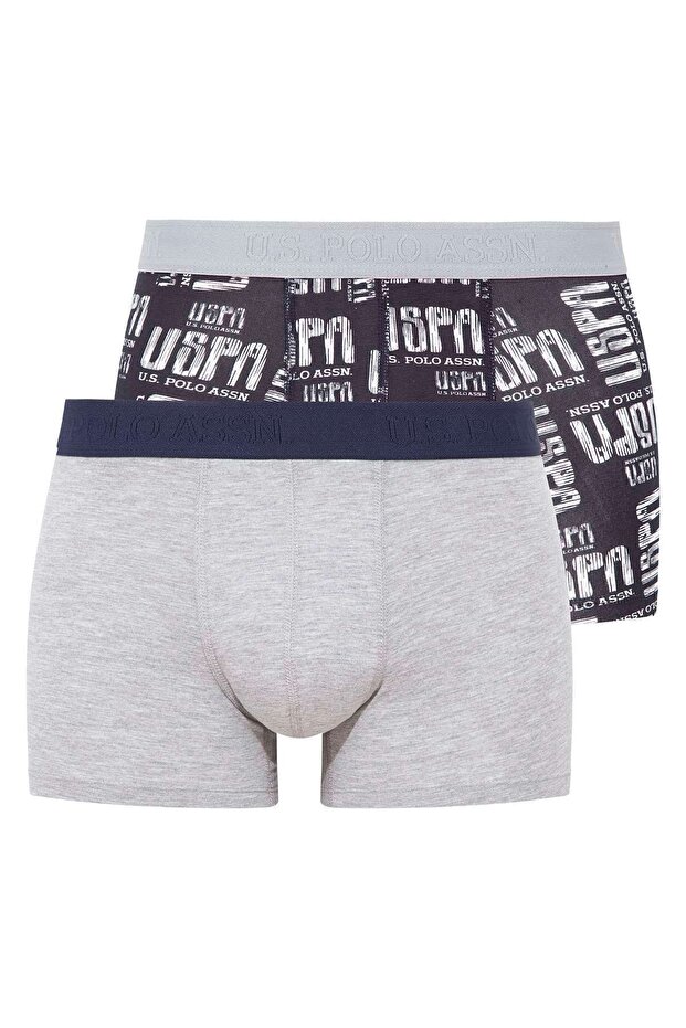 Men's Gray Melange 2-Piece Boxers 80358