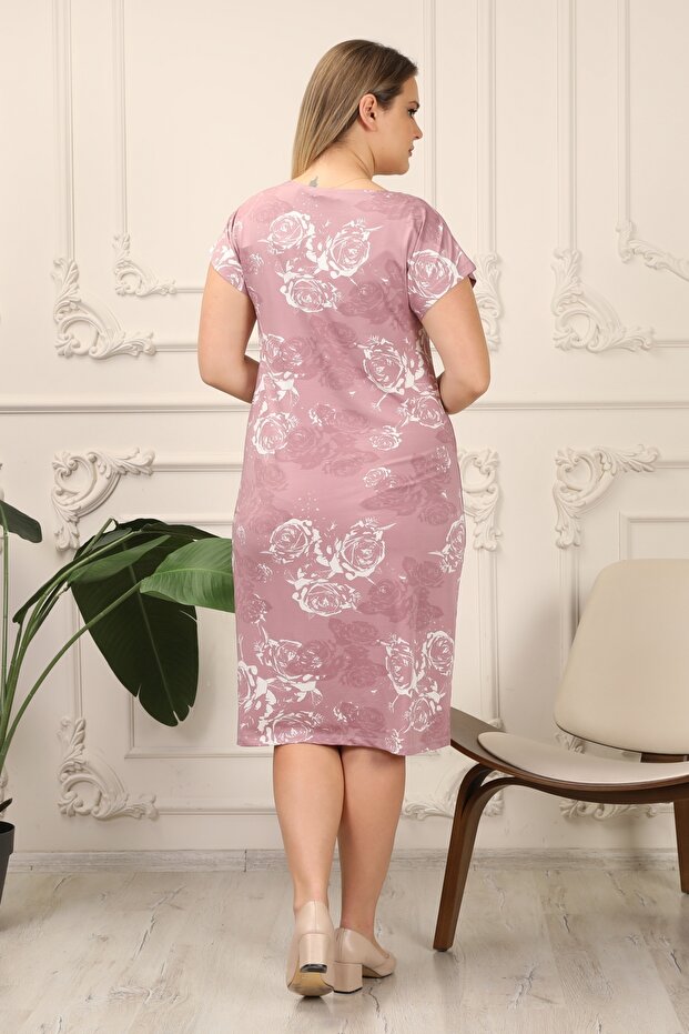 MİCRO POLYAMİD KUMAŞ ELBİSE 1711-86 - 5