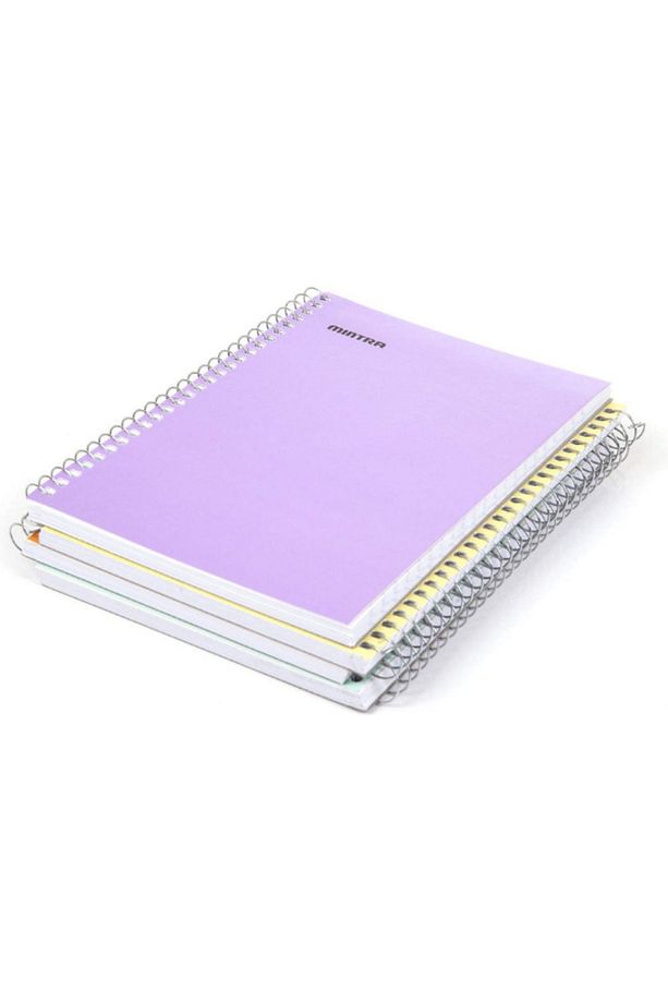 8 ADET 60 Yaprak Okul Defteri PP Kapak Spiralli Defter A4 ( 4 ÇİZGİLİ + 4 KARELİ ) - 2