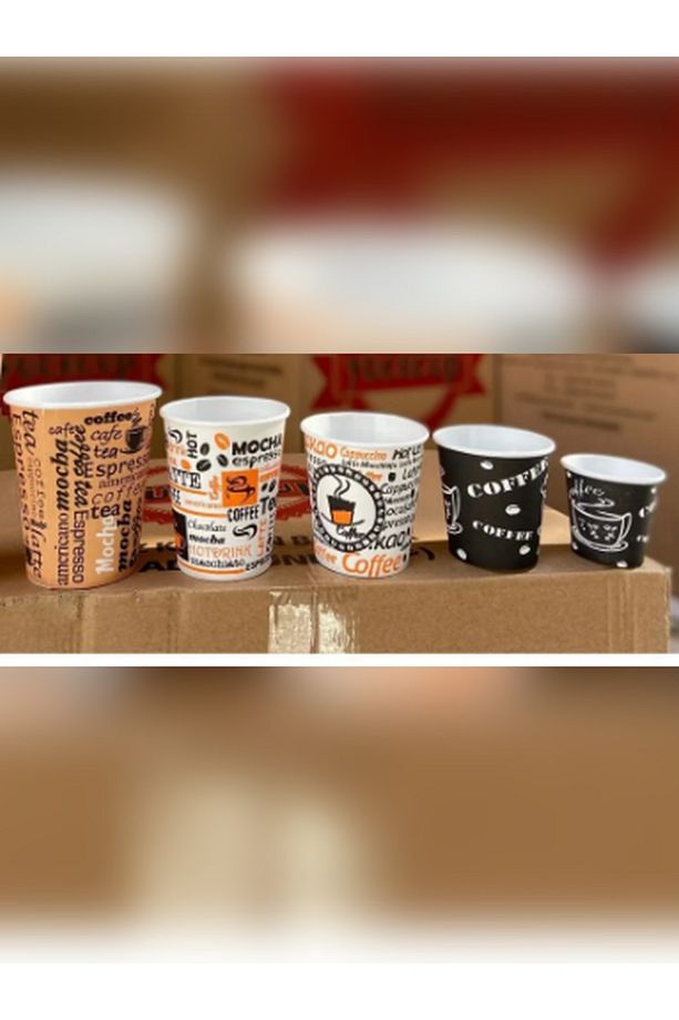 2.5 Oz Karton Bardak Espresso Mocha Zemzem Türk Kahvesi Bardağı 300 adet - 3