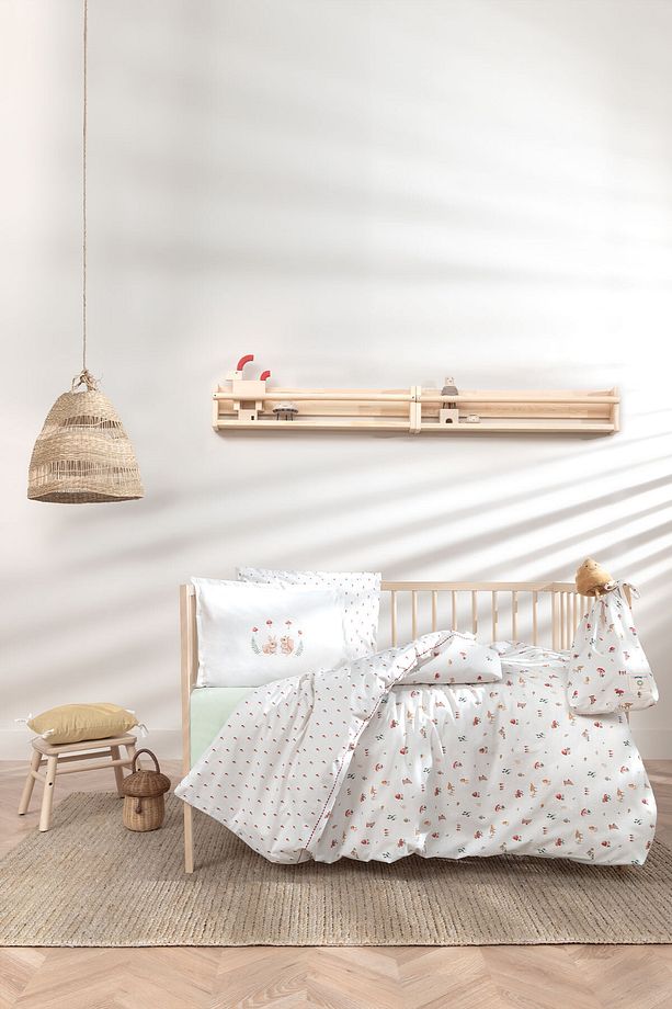 Maples Bebek Organik Ranforce Nevresim Takımı - Ekru - 1