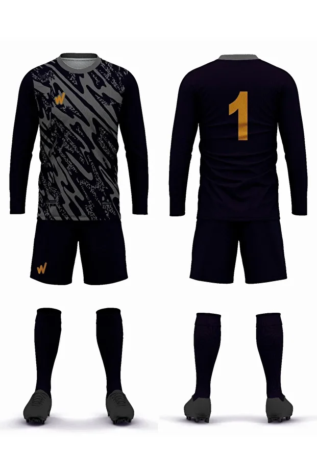 Kaleci Forma Takımı,eşofman,şort,çorap Zenga Model 3 Lü Set (SÜNGERSİZ) - 1