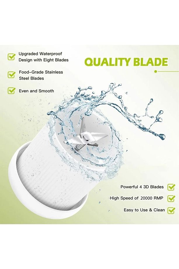Mini Taşınabilir Şarjlı Şişe Smoothie Meyve Sebze Blender - 8