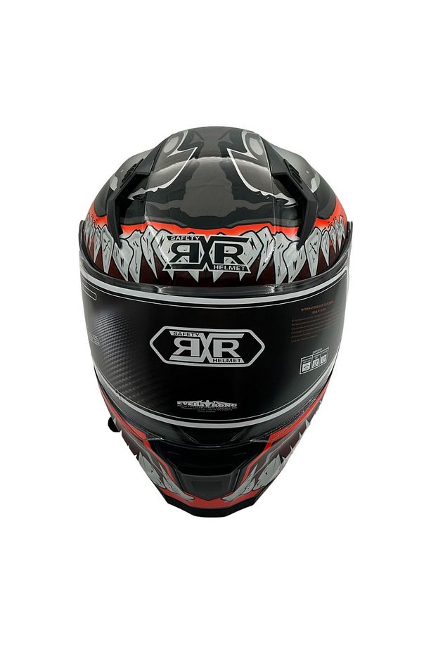 Kask Çene Açılır Venom Fosforlu Turuncu JK-908 - 4