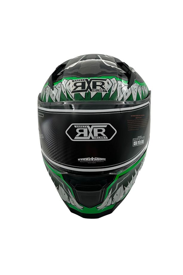 Kask Çene Açılır Venom Fosforlu Yeşil JK-908 - 3