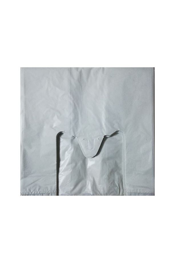Kalın Kırık Beyaz Poşet Büyük Boy 1 Kg Hışır Atlet Poşet Market Manav Poşeti Çöp Poşeti - 5