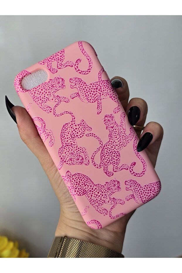 حافظة إطلاق وردية منقوشة متوافقة مع هاتف Iphone 7/8/SE - 1