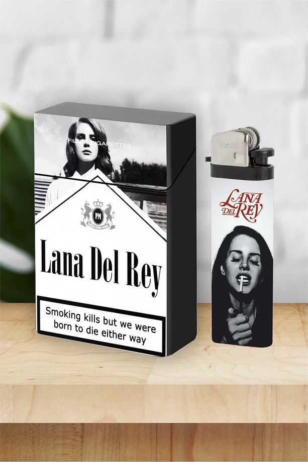 Lana Del Rey 2'li Çakmak - Sigara Tabakası Seti - 1