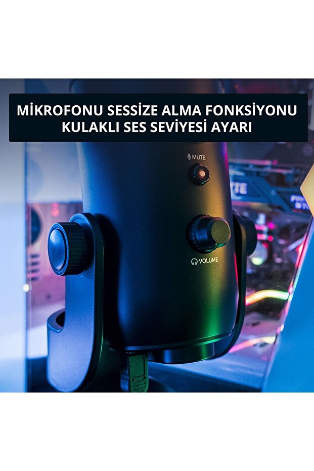 Usb Yayıncı Mikrofonu - Mavi - 5