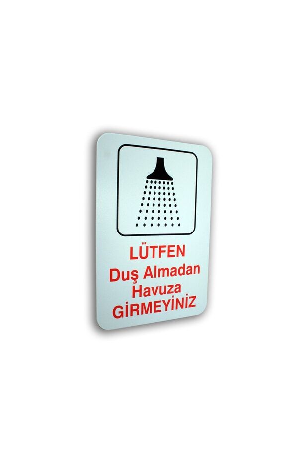 16X24 Pvc Warning Signs Please Do Not Enter the Pool Without Showering - 1