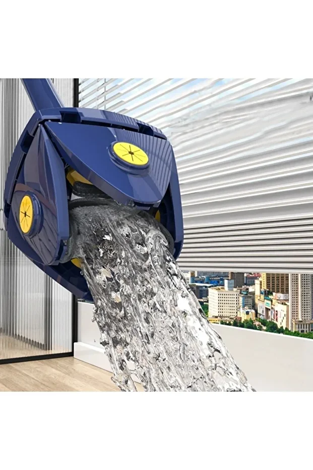 Teleskobik Sap Deterjan Hazneli Dörtgen Mikrofiber Rotary Mop - 1