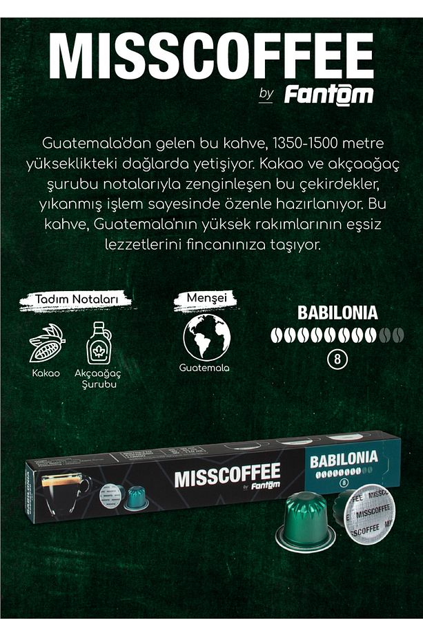 Mısscoffee Babılonıa Kapsül Kahve Kutusu Nespresso Sistem Uyumlu - 2