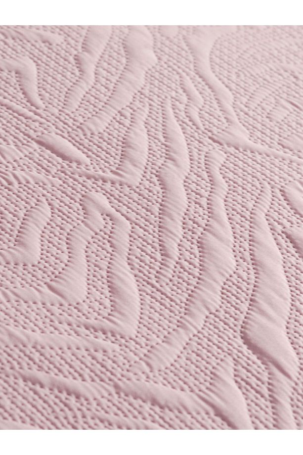 Ultrasonik Kapitoneli Parlak Çift Kişilik Yatak Örtüsü Ve Yastık Kılıfları (PEMBE) - 3