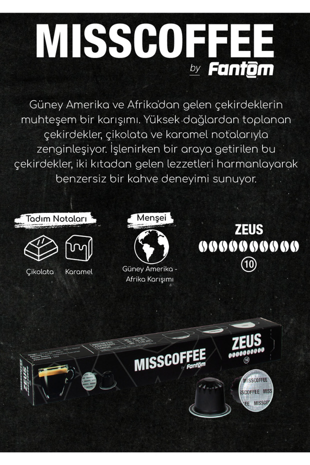 Mısscoffee Zeus Kapsül Kahve Kutusu Nespresso Sistem Uyumlu - 3