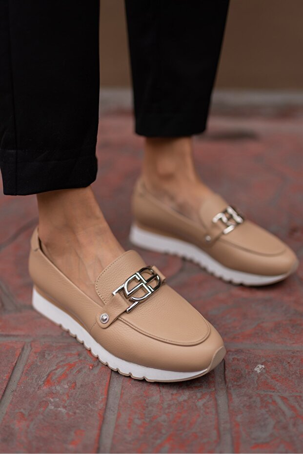 Linux Taba Flother Deri Kadın Günlük Ayakkabı - 4