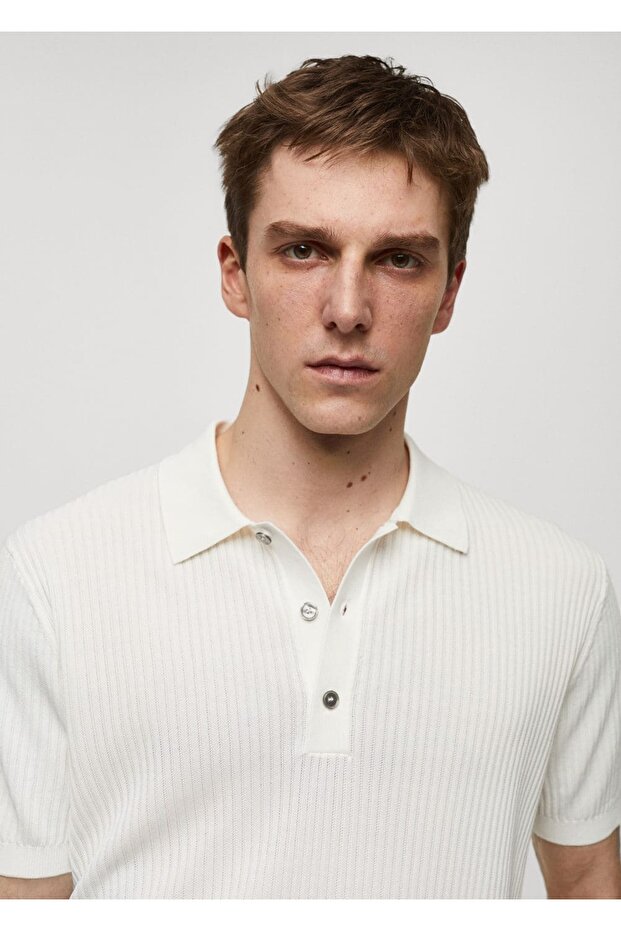 Pamuklu triko polo gömlek - 6