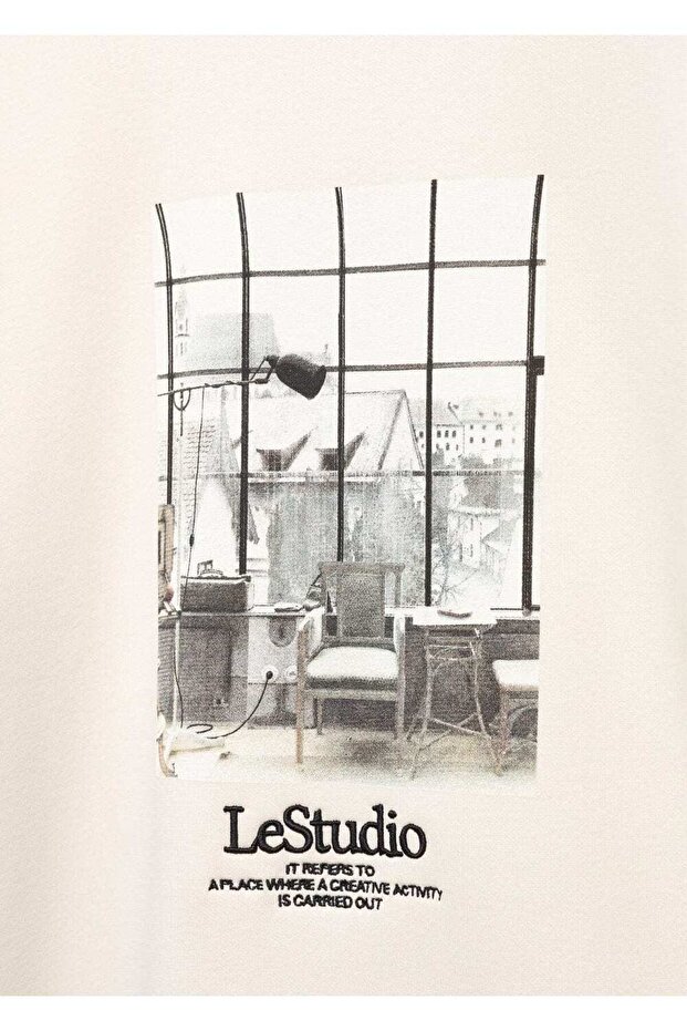 Resim baskılı sweatshirt - 5