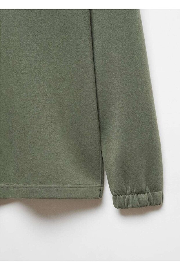 Kapüşonlu pamuklu sweatshirt - 5