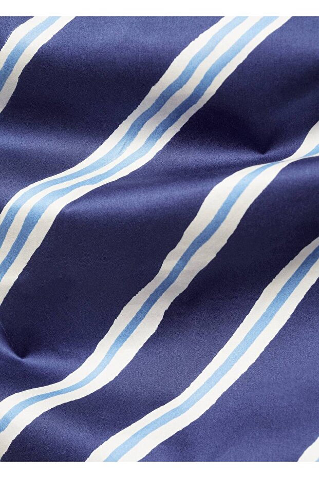 Çizgili yırtmaçlı etek - 5