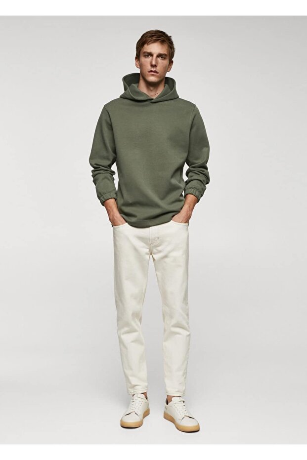 Kapüşonlu pamuklu sweatshirt - 2