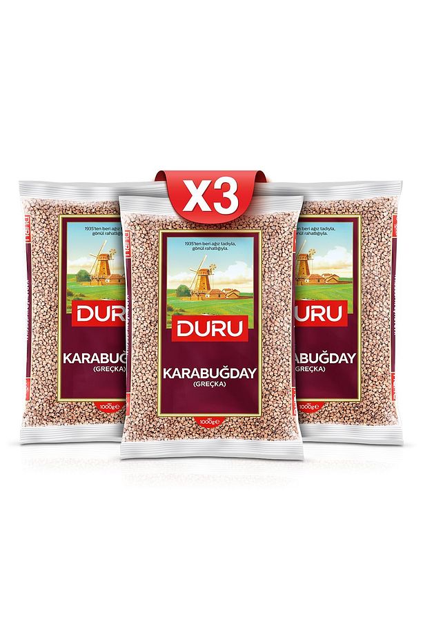 3'lü Karabuğday (KAVRULMUŞ) ( Greçka) Paketi X3 Adet 1 Kg - 1