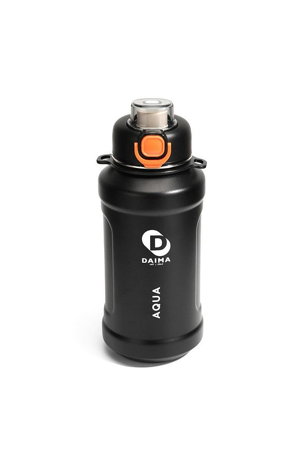 Brioni Daima Aqua 1000 ml Sıcak Soğuk Çelik Siyah Termos - 1