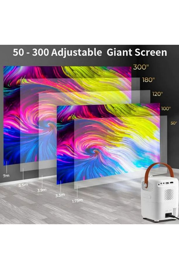 Umiio Portable Video Projector 2.4/5G WiFi Bluetooth 1920 * 1080 Resolution Android Projector - 5