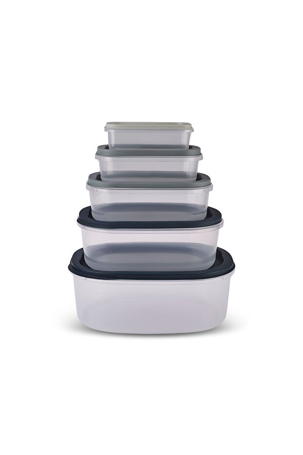 Mila 5-Piece Storage Container Gray - 1