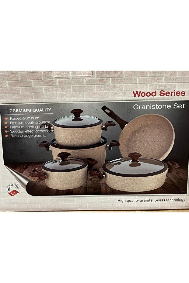 9 Parça Granit Brownstone Tencere Seti - 2