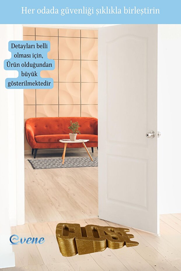 Kapı Stoperi Altın Eskitme Renk Dekoratif Kapı Tutucu Durdurucu Close Model - 4