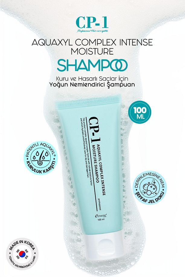 CP-1 Kuru ve Hasarlı Saçlar İçin Yoğun Nemlendirici Şampuan Aquaxyl Complex Intense Shampoo 100ml - 2