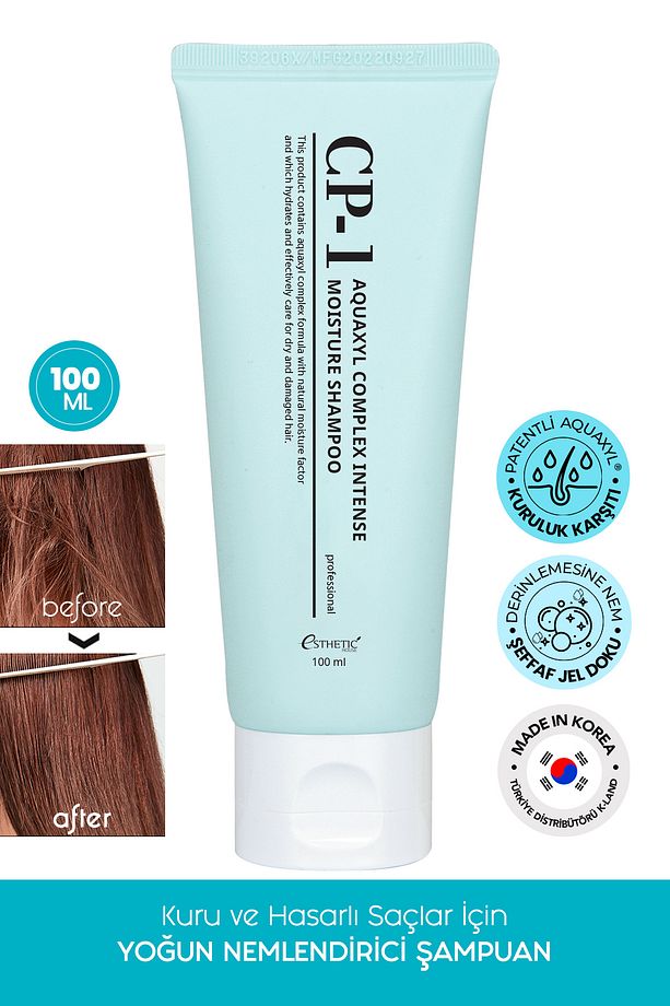 CP-1 Kuru ve Hasarlı Saçlar İçin Yoğun Nemlendirici Şampuan Aquaxyl Complex Intense Shampoo 100ml - 1