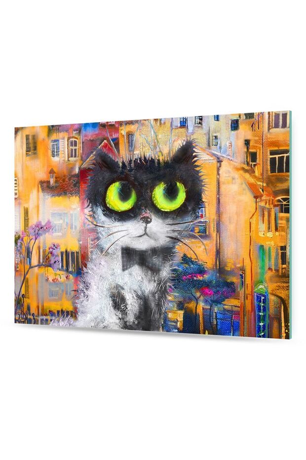 واقي خلفي للموقد بتصميم قطة مقاس 60 × 52 سم - 2